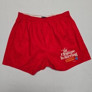 Vintage Funny Boxers Peacock Red XL 42-44 Christmas Graphic Men's Underwear 90s